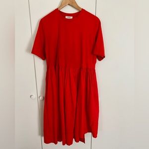Gorgeous COS red dress with full skirt and pockets